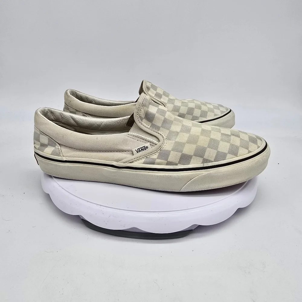 Vans Shoes M 9.5 W 11 Classic Checkerboard Slip-On